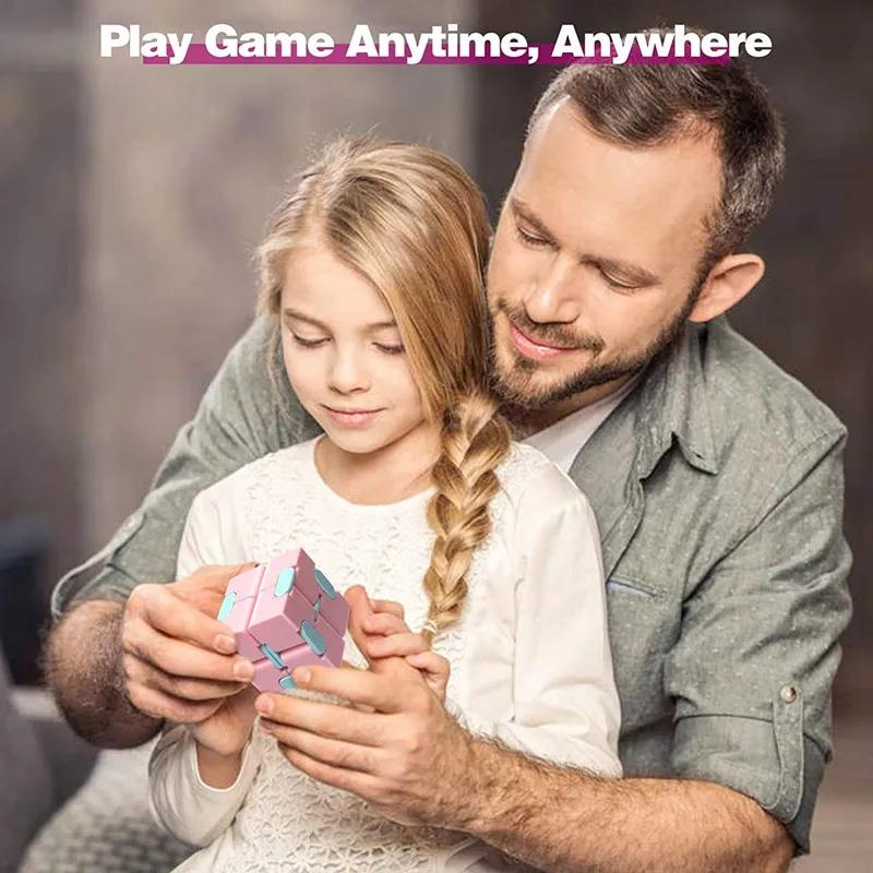 Волшебный куб-головоломка, антистрессовые игрушки для взрослых, бесконечный флип, забавный куб, сенсорные игрушки для детей с особыми потребностями, рождественские подарки