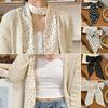 Korean Long Ribbon Belt Tie Summer Hair Band Fashion Lace Scarf  For Women