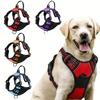 Reflective Nylon Dog Harness Easy Control Handle No-Pull Front Clip Design Adjustable Heavy-Duty Vest for Dogs Walking TrainingPet Training Vest