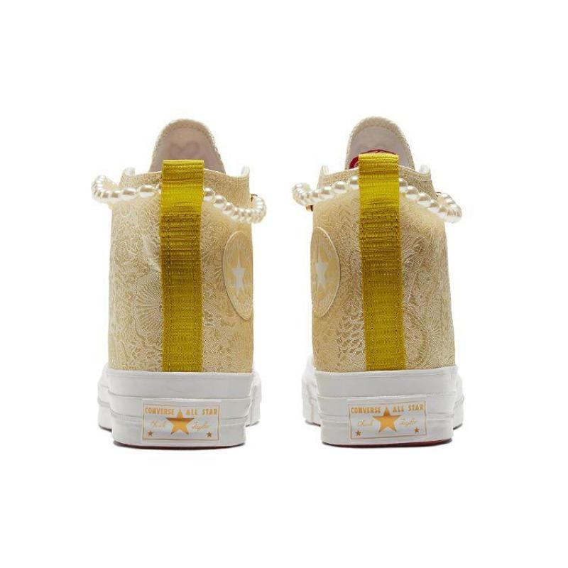 Converse 1970s Unisex High-Top Canvas Shoes Versatile Daily Champagne Gold 173201C