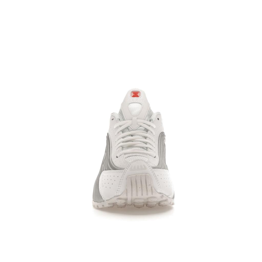 Nike Shox R4 White Metallic женские кроссовки Metallic-Silver Max-Orange AR3565-101