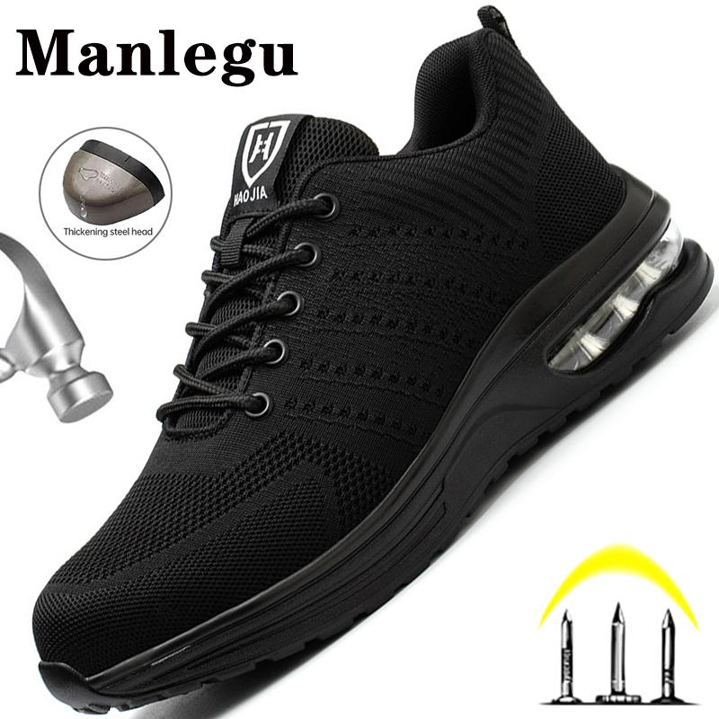 New Air Cushion Safety Shoes Men Women Work Sneakers Steel Toe Shoes Puncture-Proof Sport Work Shoes Men Indestructible Safety Boots Working Shoes