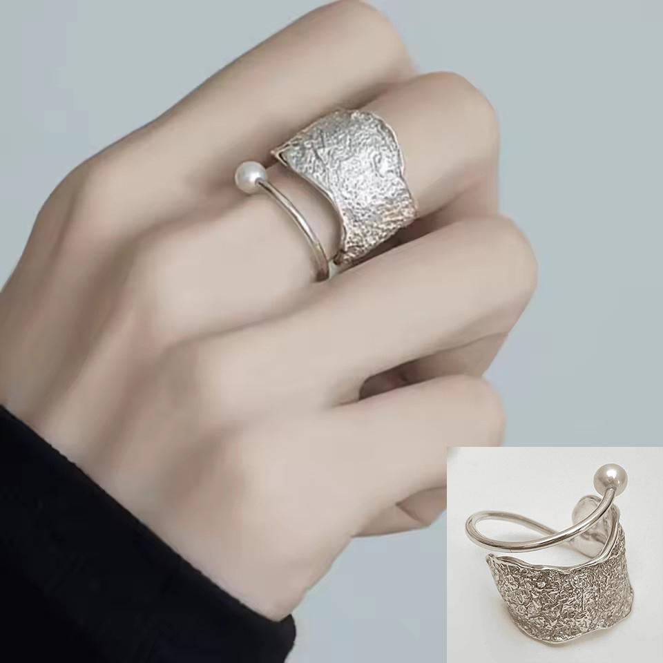 Серебряное кольцо 925 пробы, корейское, геометрический витой плетеный открытый дизайн, женская мода, индивидуальность, простой тренд, ретро, крутые украшения