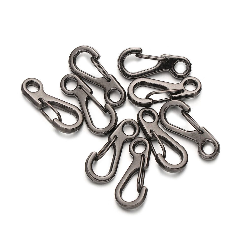 10 шт. Металлический брелок для ключей DIY с разъемным кольцом, застежкой-карабином, карабином, застежкой на шею, пряжкой для сумок и ремешком