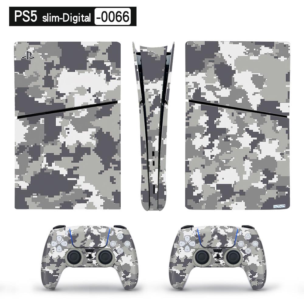 Художественная виниловая наклейка для тонкой цифровой консоли PS5 и 2 контроллеров, наклейка