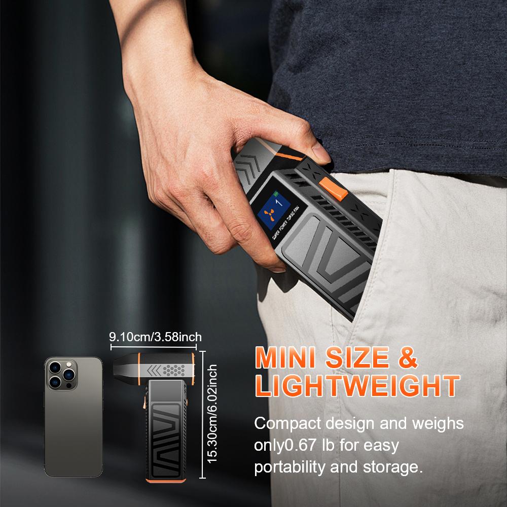 Автомобильные аксессуары 3-ступенчатый регулируемый портативный очиститель воздуха инструмент турбореактивный вентилятор Type-C зарядка 130000 об/мин электрический воздушный пылесос для автомобиля снегоочиститель