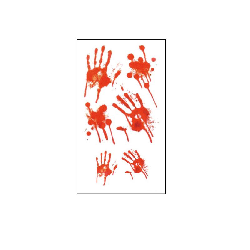 Временные татуировки на Хэллоуин Реалистичные наклейки-тату Вечеринка на Хэллоуин Сделай сам Кровавые украшения на Хэллоуин Образ на Хэллоуин 1 шт.