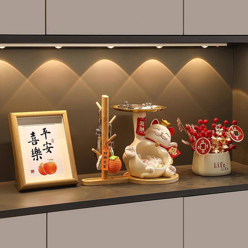 Home Living Room Porch Decoration Pieces Charm Cat Tray Entry Key Storage Ornaments Gift Idea