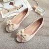 2025 Shoes for Women Fashion Flat Shoes Casual Bowknot Peep-toe Shoes Fashion Slip-on Loafers