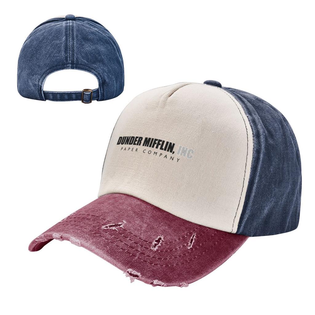 Dunder Mifflin Paper Company Baseball Cap Accessories Classic Distressed Denim Washed TV Show The Office Summer Dad Hats Cap