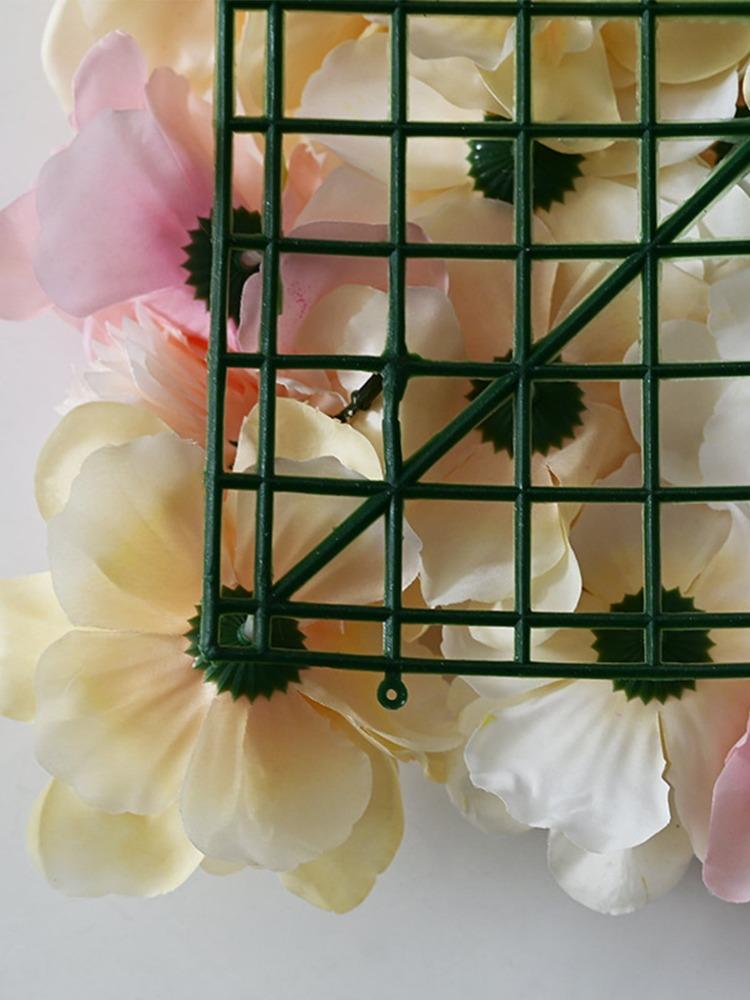 1 шт. 35x35 см Цветочная стена Искусственная Цветочная настенная панель Декоративная искусственная шелковая роза Гортензия Цветочные панели для фотофона Декор для дома, свадьбы, вечеринки