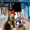 Аниме Zootopia Judy&Nick для Samsung Galaxy S24 S23 S22 S21 S20 FE S10 S10E Plus Ultra Pro Lite 5G черный мягкий чехол для телефона