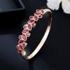 Retro Rose Red Fashionable Niche Inlaid Colorful Stone Bracelet