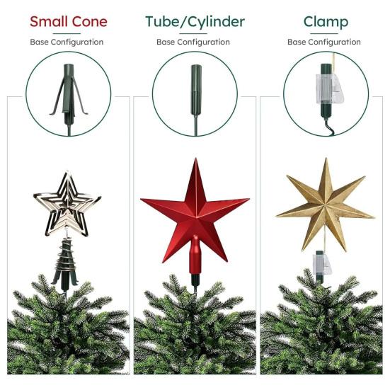 Christmas Tree Topper Holder Universal Twist-on Tree Topper Stabilizer Plastic Green Support Rod with Adjustable Attachments