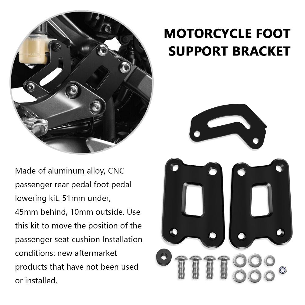 Для MT09 MT-09 SP 2021 2022 FZ09 Пассажирские Задние Подножки Крепления для Ног mt09 fz09 Подножки Комплект для Понижения Кронштейн Поддержки Аксессуары