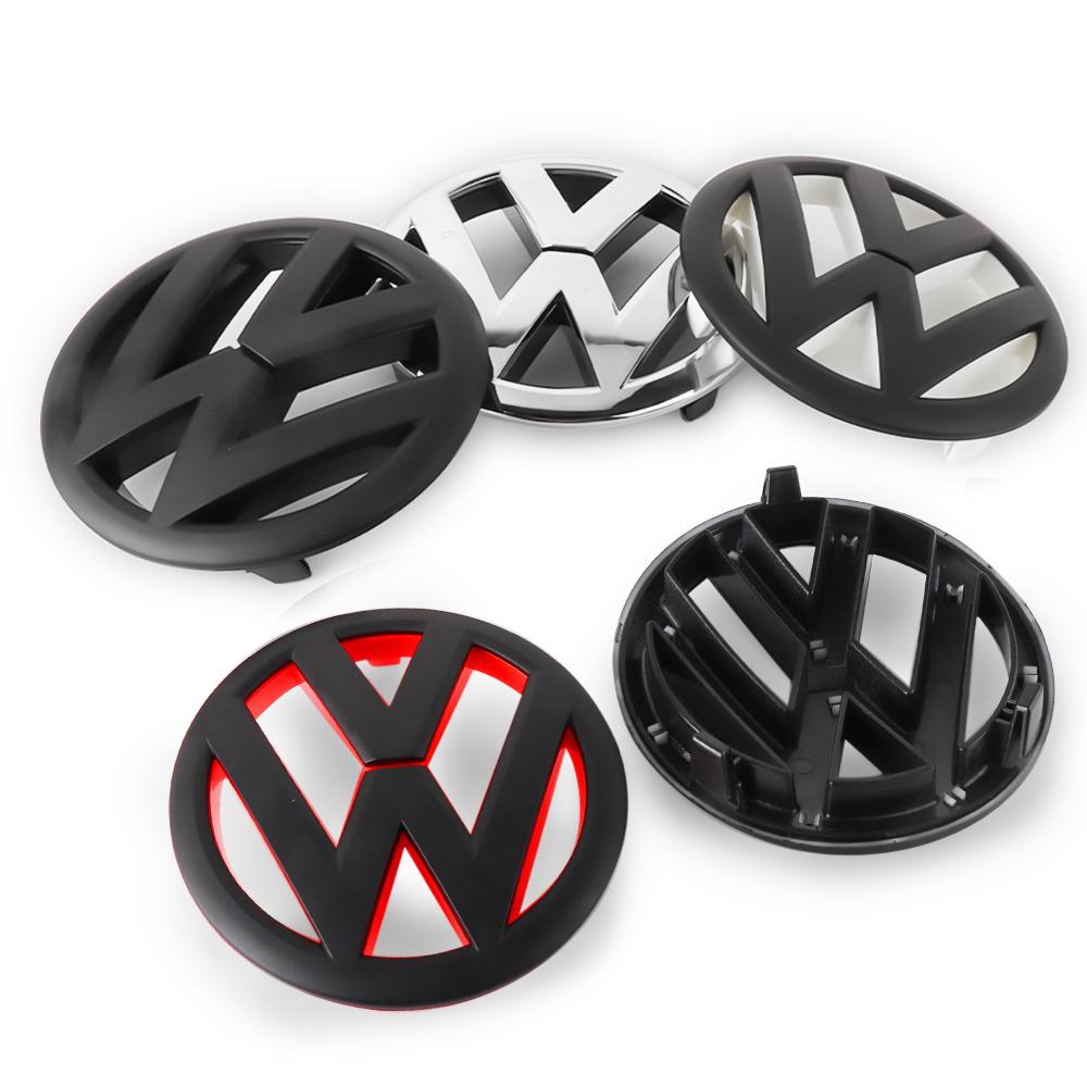 For Volkswagen MK2 2Pcs Car Original Front Radiator Grille Logo Cover for Volkswagen VW Golf 6 Mk6 2010 2011 2012 2013 Rear Trunk Lid Badge Sticker