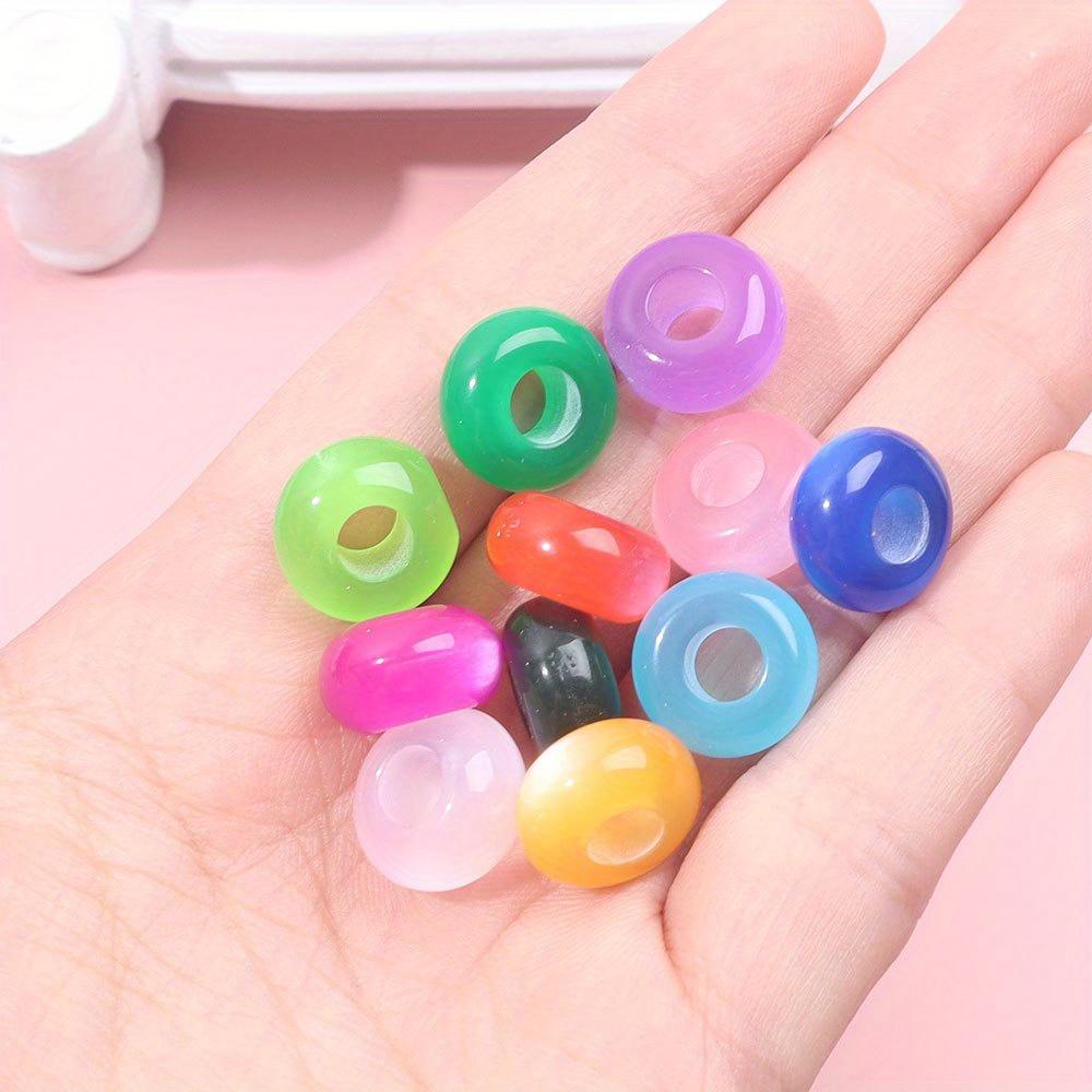 8/16/32 шт. смола материал круглый европейский стиль бусина с большим отверстием изготовление ювелирных изделий декоративная бусина браслет бусина-разделитель с большим отверстием