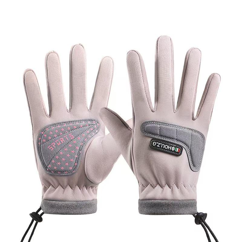 Детские зимние перчатки на флисовой подкладке: Теплые, Нескользящие для Велоспорта на Открытом Воздухе, для Мальчиков и Девочек