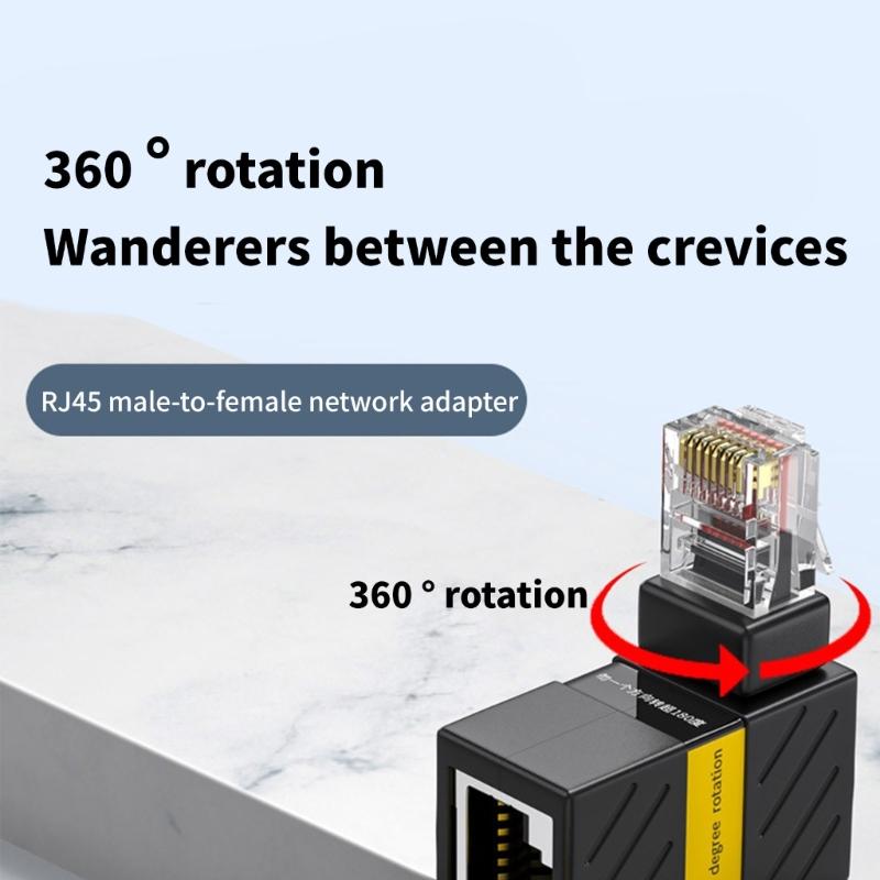 Угловые адаптеры RJ45 Ethernet, совместимые с кабелем Cat6, адаптер RJ45 Male to Female, сетевой удлинитель