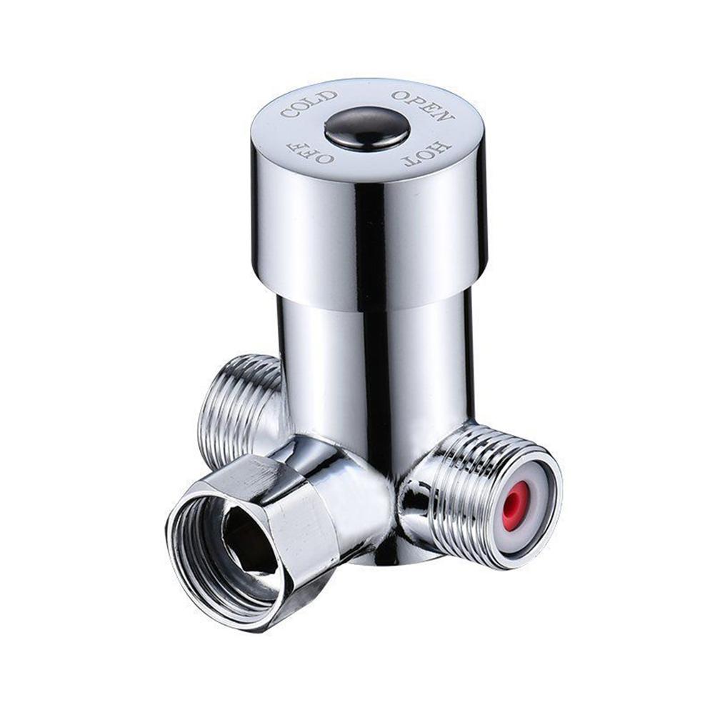 Автоматический кран-клапан с регулируемой температурой для раковин в ванной комнате эффективно смешивает воду, продлевая срок службы