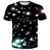 Летний топ с круглым вырезом и принтом звездного неба 3D, модные повседневные футболки с короткими рукавами для мужчин