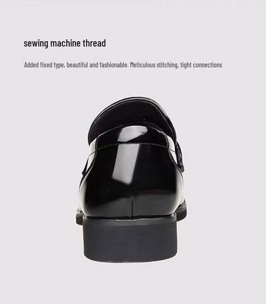 Мужские формальные туфли слипоны из черной кожи - Деловой кэжуал