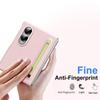 Чехол для телефона Samsung Z Fold8 с защитой экрана и стилусом - Однотонный, с текстурой кожи, защита от падений