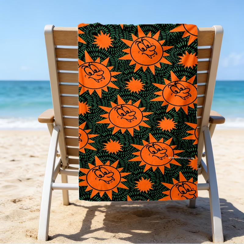 proof beach towel with a Feid6 pattern - soft,absorbent,quick-drying,machine washable - perfect for swimming,camping,bathing