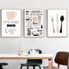 Coffee Cup Tableware Poster Wall Art Canvas Painting Kitchen Utensils Picture Printing Restaurant Cafe Room Home Decoration