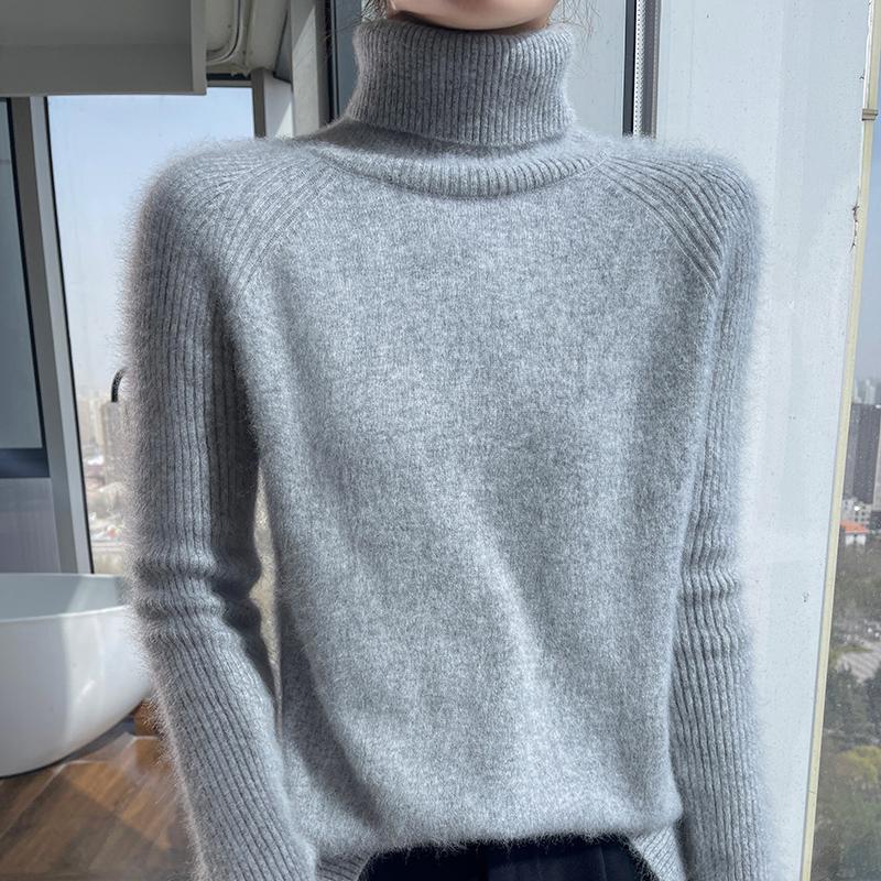 Женский кашемировый свитер Qinghe кашемир 30% кашемир 30% норка 30% шерсть 10% нейлон Женский осенне-зимний толстый кашемировый свитер мягкий и теплый