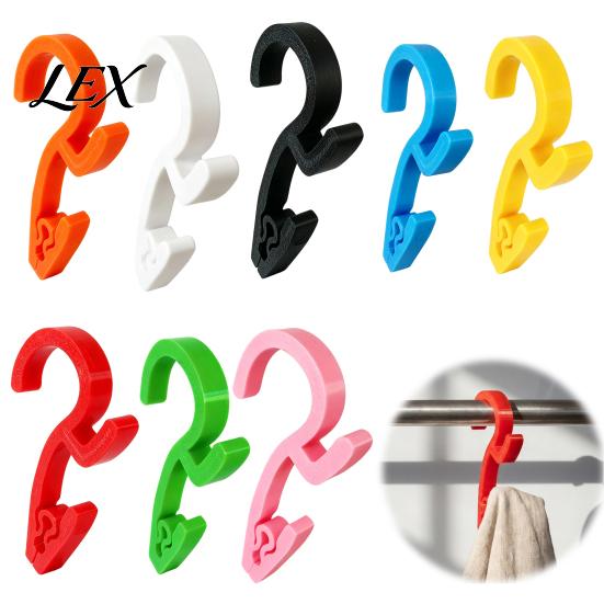 PLA Hanging Clips S-Shaped Hook with Clip, Heavy Duty Hook, 2-In-1 Space Saving Multi-functional Clamp Hanger, 3D Printed Clothes Pin Clip