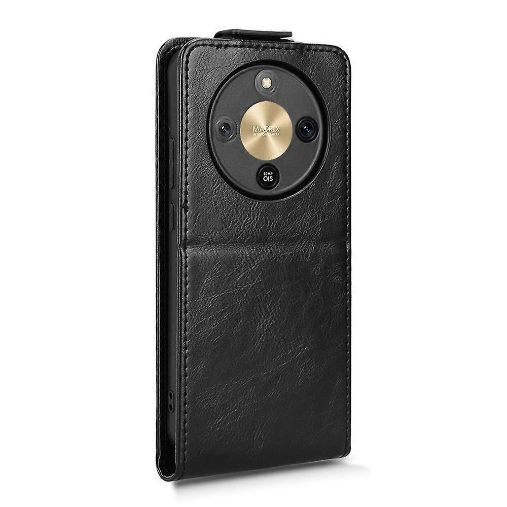 for Honor Magic 8 Lite Slim Business Style Simple Vertical Wallet Flip Folio Leather Protective Phone Case with Card Slot for Men Women