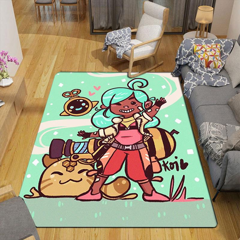 Slime Rancher-inspired fashion design Rug Floor Mat for Living Room or Bedroom Soft and Comfortable Carpet a Gift for Birthday and Holiday.