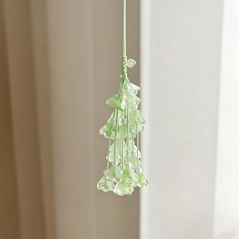 Captivating Bellflower 1Pcs Hanging Ornament with Tassel Perfect for Car Interior Decor