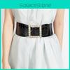 Waist Wide Elastic Belt With Decorative Metal Buckle Ladies Dress Winter Fashion