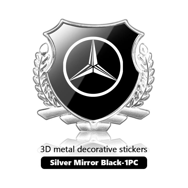 CGRE6 For Benz 3D Alloy Car Trunk Window Side Emblem Badge Decal Decoration Sticker Exclusive AMG W124 W203 W204 SPRINTER V CLASS