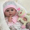 Reborn Baby Doll Girl, 16 Inch Soft Weighted Body Dolls, Cute Lifelike Handmade Silicone Doll Toy