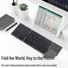 B033 Tri-Fold Bluetooth Keyboard with Touchpad - Multi-System Compatible for Tablets and Laptops