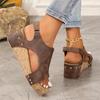 Comfortable Women's Platform Sandals with Open Toe and Slingback Wedge for Summer Vacation