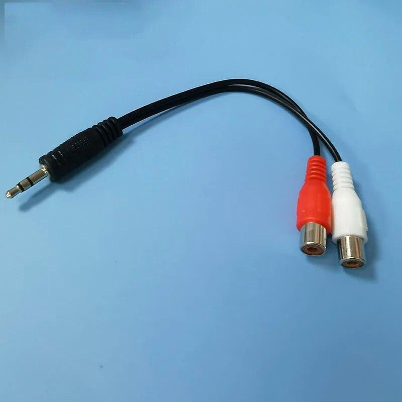 Двойной аудиокабель RCA 18 см к 3,5 мм стерео 3-полюсному разъему «папа» к 2 разъемам RCA «мама» Адаптер конвертера RCA красный черный