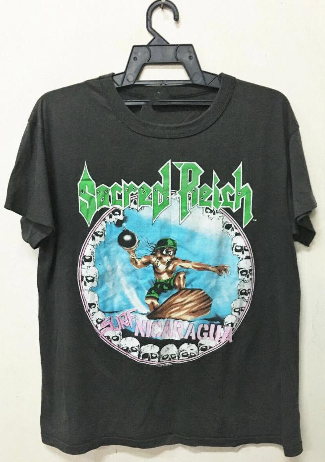 Редкая черная футболка Sacred Reich 90-х с коротким рукавом S-2345XL Унисекс