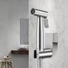 Hand Shower Holder Wear Resist Portable Toilet Sprayer Gun Self Cleaning Bidet Sprayer Set Toilet Stainless Steel Spray Gun Set