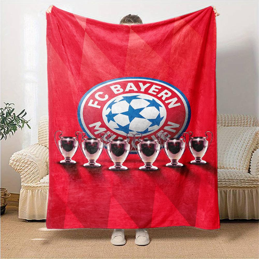 Fc Bayern München Blanket Soft & Cozy Perfect for Bed Picnics Seaside for All Seasons Modern Ideal Gift For Birthday Valentine'S Day