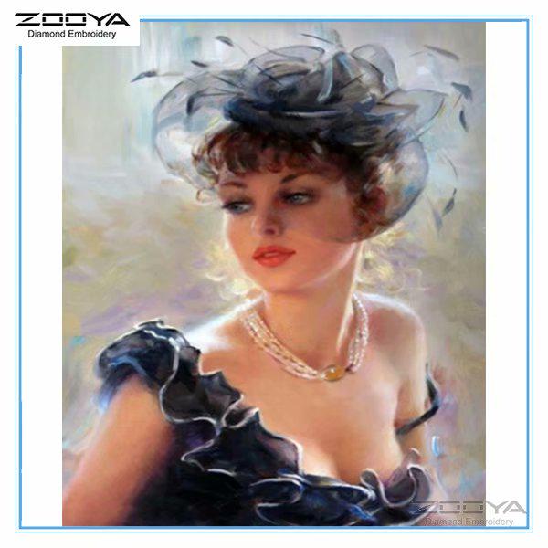 5D Diamond Painting Sexy Beautiful Woman Embroidery Cross Stitch Mosaic Home Decoration Gift