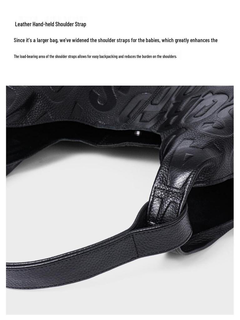 Женская универсальная сумка из натуральной кожи - Модная сумка через плечо и на плечо, Верхний слой коровьей кожи, Большая вместимость