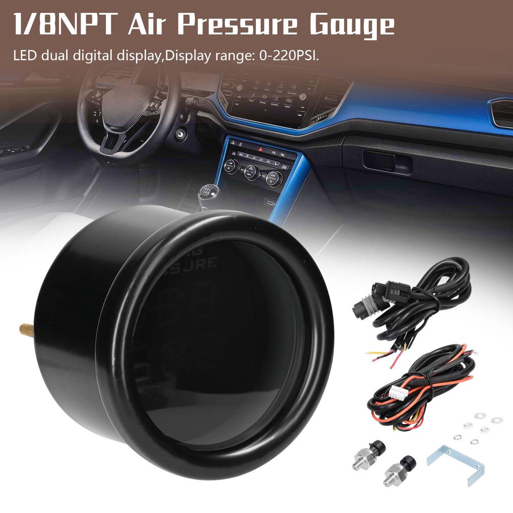 Dual Display Air Pressure Guage LED Digital Air Suspension Gauge