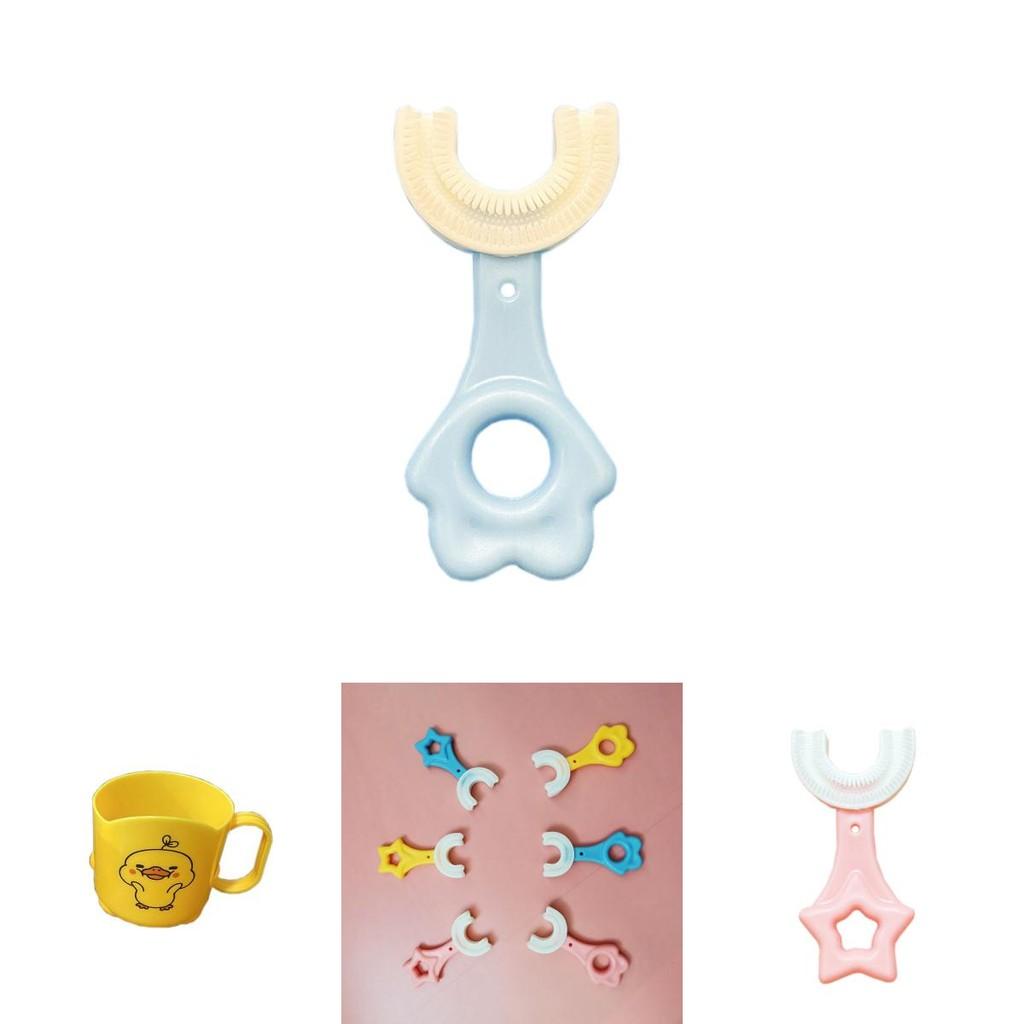 Силиконовая детская зубная щетка для младенцев и малышей с U-образным дизайном**