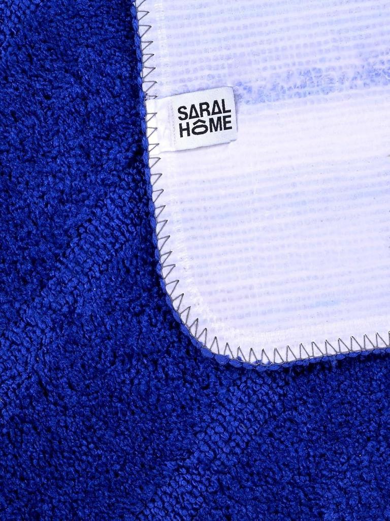 Домашний микрофибровый мягкий противоскользящий коврик для двери|Набор из 2 ковриков для ванной(Синий, 35X50 СМ)