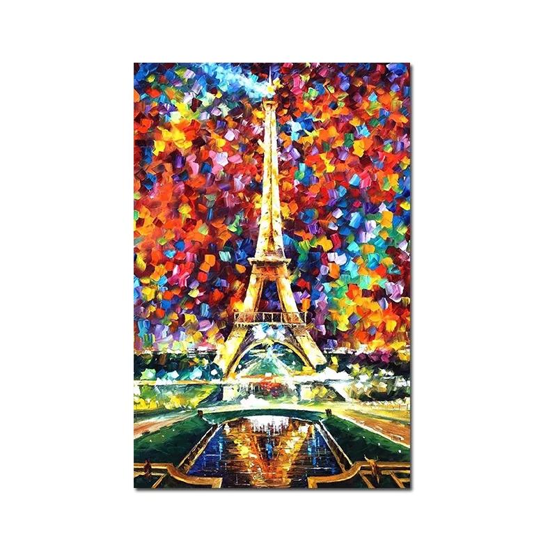 Железная Башня Плакат Холст Печати Декор Комнаты Абстрактная Картина Маслом Настенная Картина для Гостиной Домашний Декор Украшение Стены