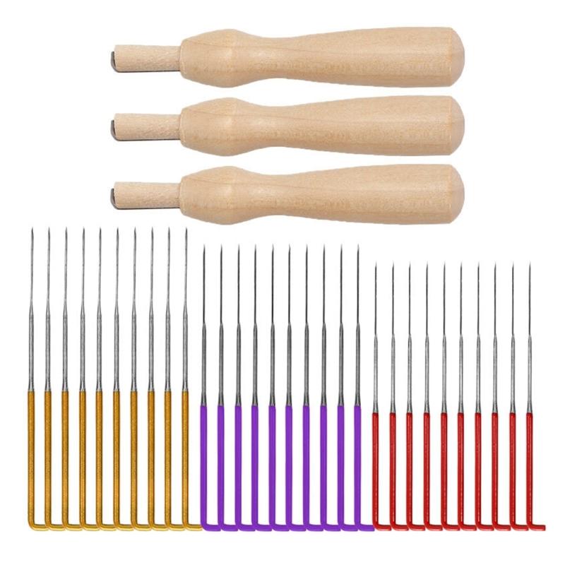 Felting Needle Kits with Wooden Handle for Needle Felting Beginner Felting Starter Kits for Beginner DIY Wool Craft